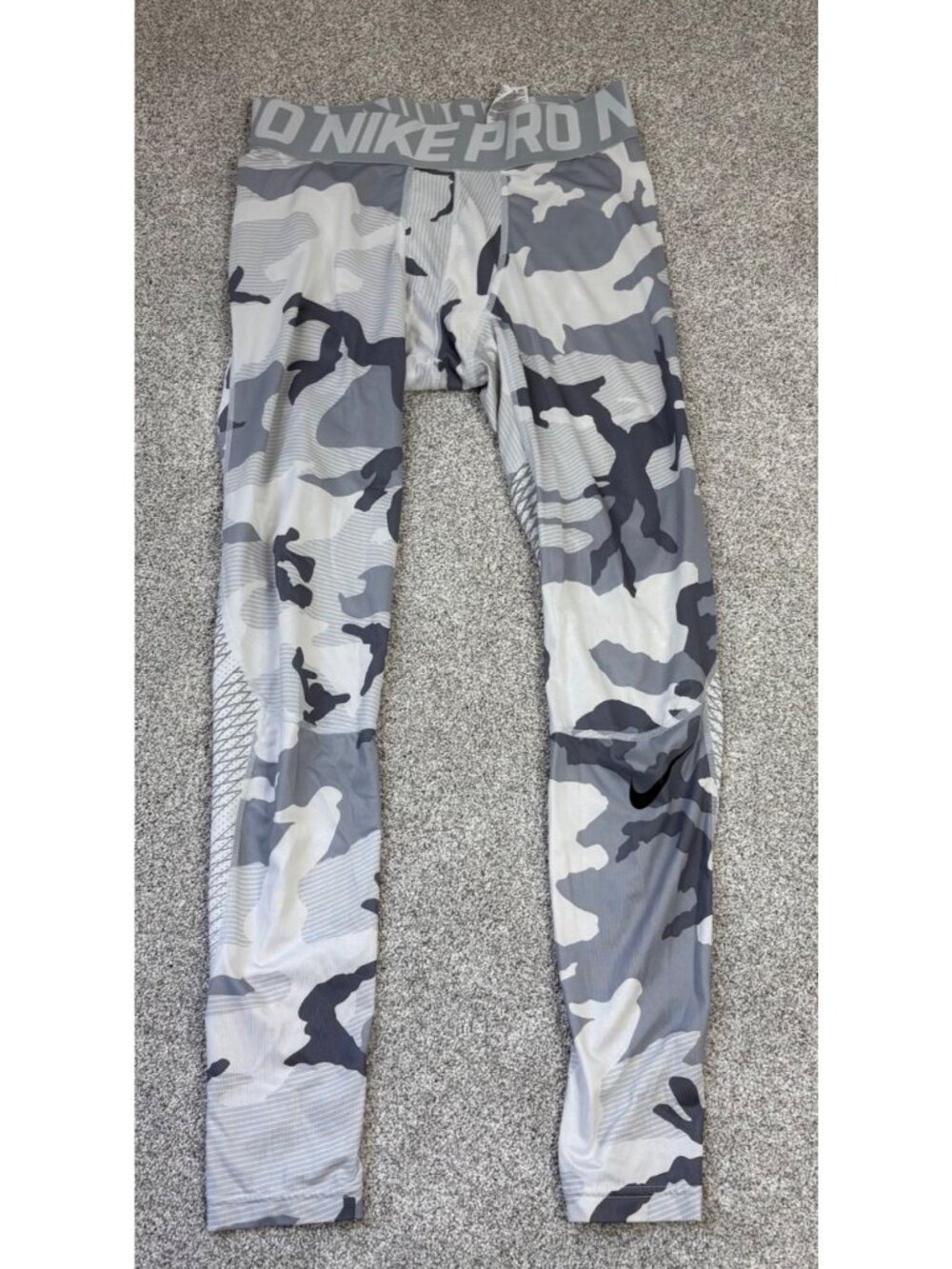 Nike Pro Hypercool Woodland Tights Camo White Gray Mens Medium
